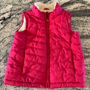 Fleece lined GAP pink puffer vest